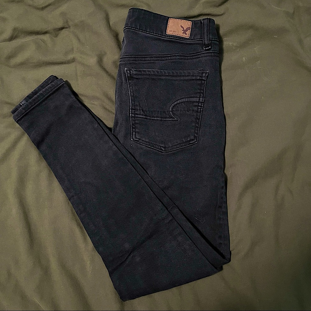 American Eagle Black High waisted jeggings | womens Size 6